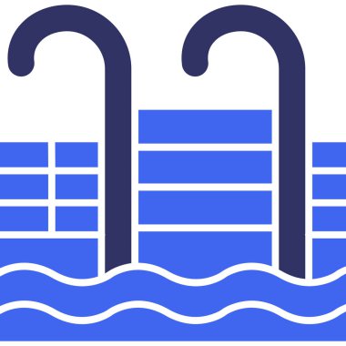 Yüzmek. Web simgesi basit illüstrasyon