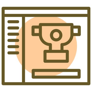 kupa simgesi vektör illüstrasyonu