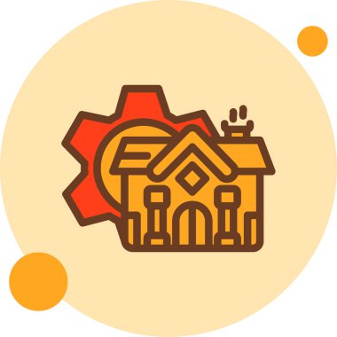 fabrika vektör illüstrasyon simgesi