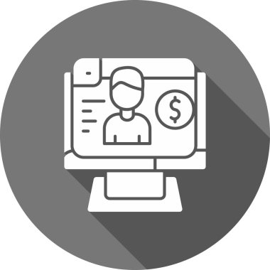 İnternetten alışveriş. Basit resimleme