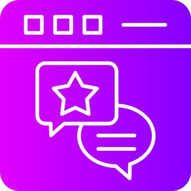 Sohbet simgesi, vektör çizimi