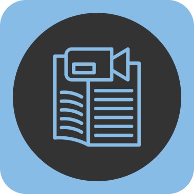 Moda tarzında izole edilmiş gazete simgesi