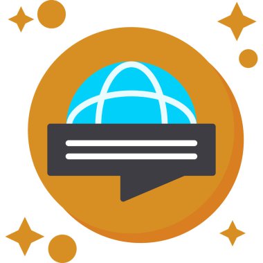 Konuş. Web simgesi basit illüstrasyon