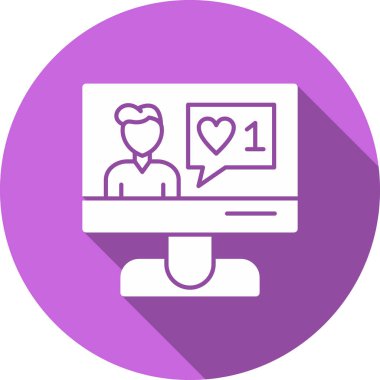 çevrimiçi tarih simgesi vektör illüstrasyonu