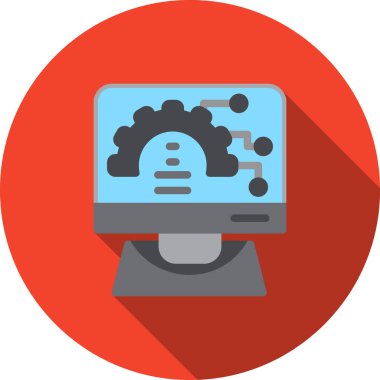 Sunucu. Web simgesi basit illüstrasyon