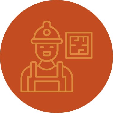 Mühendis simgesi vektör çizimi