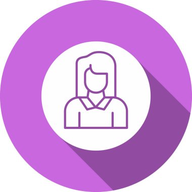 Kadın simgesinin vektör illüstrasyonu