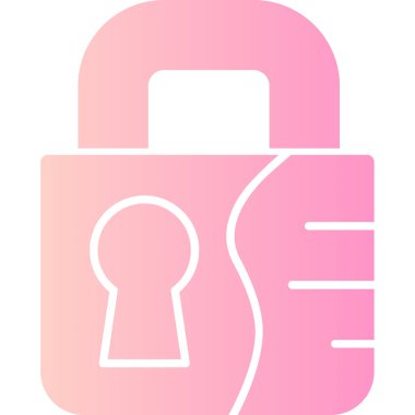 Kilit. Web simgesi basit illüstrasyon