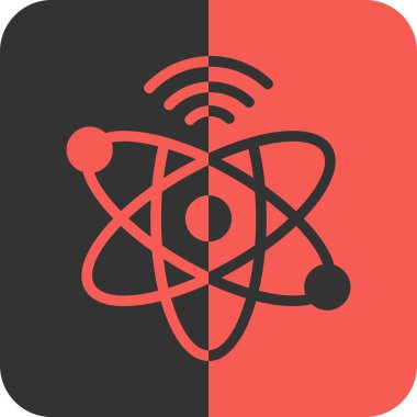 atom simgesi vektör illüstrasyonu