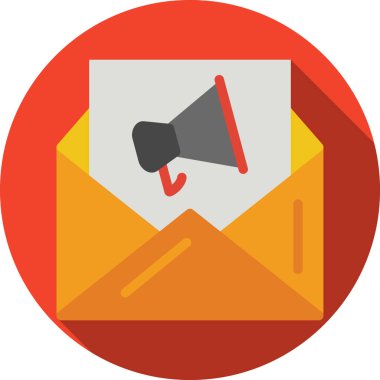 İleti vektör düz simgesi