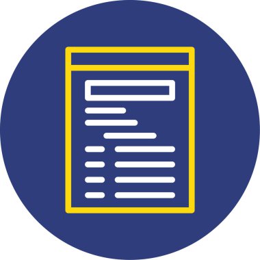 Belge simgesinin vektör illüstrasyonu