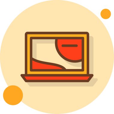 bilgisayar ekranı simgesi, vektör illüstrasyonu