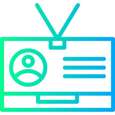 TV simgesi vektör illüstrasyonu