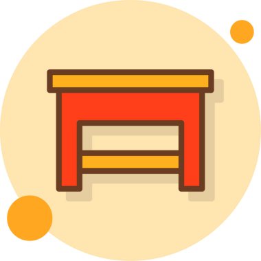 Sandalye. Web simgesi basit illüstrasyon