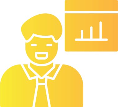 İş adamı. Web simgesi basit illüstrasyon