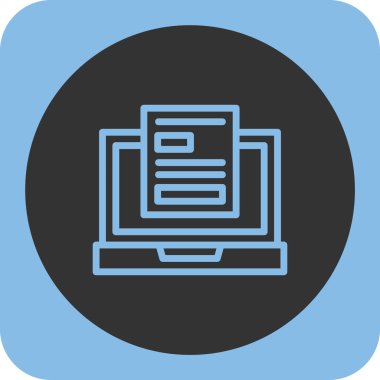 Soyut arkaplanda dizüstü bilgisayar simgesi izole edildi