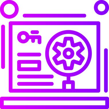 Bilgisayar. Web simgesi basit illüstrasyon