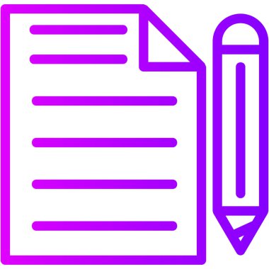 Bir defter ve kalemin vektör çizimi