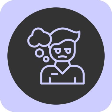 Soyut grupta hüzünlü simge izole edildi