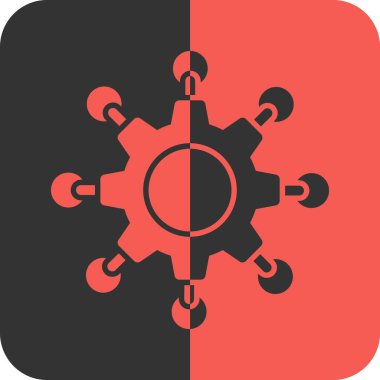 dişli düz simge, vektör çizimi