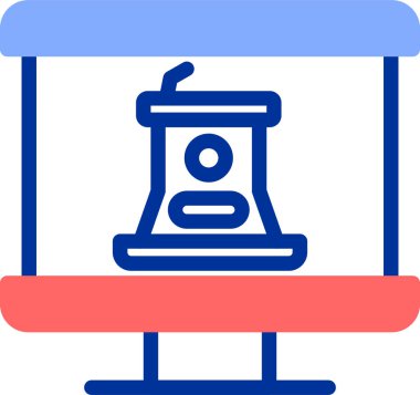 Kahve makinesi. Web basit illüstrasyonu