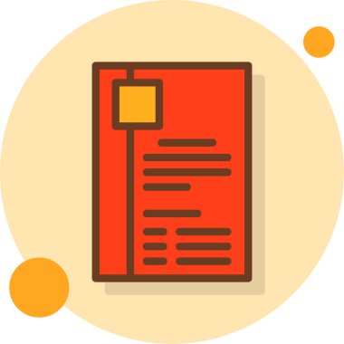 Kitap. Web simgesi basit illüstrasyon