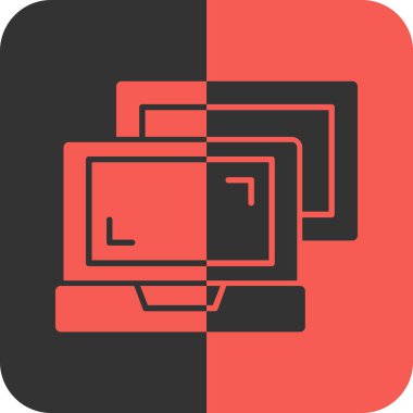 bilgisayar vektör simgesi düz illüstrasyon