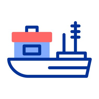 Gemi. Web simgesi basit illüstrasyon