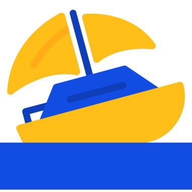 Gemi simgesi vektör illüstrasyonu