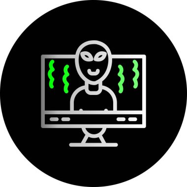 hacker simgesi, basit vektör illüstrasyonu