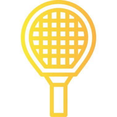 Tenis raketi ikonu. Beyaz arkaplanda izole edilmiş ağ için tenis vektör simgelerinin basit bir gösterimi