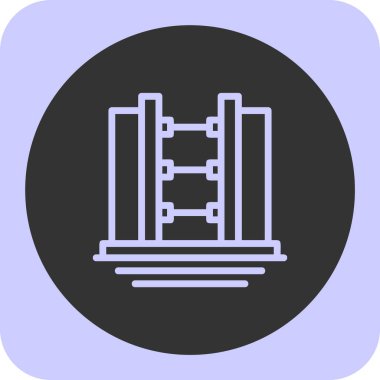 Modern b 'nin vektör çizimi köprü simgesinden yoksun