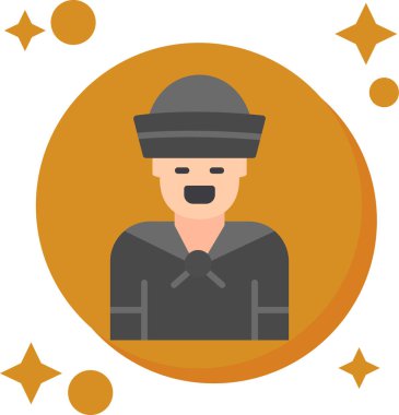 avatar erkek simgesi düz stil