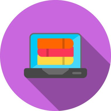 Alışveriş çevrimiçi renkli vektör simgesi.