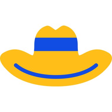 Kovboy şapkası. düz dizayn