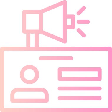 Reklam reklam pazarlama simgesi - taslak biçimi