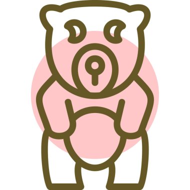 Ayı simgesinin vektör illüstrasyonu