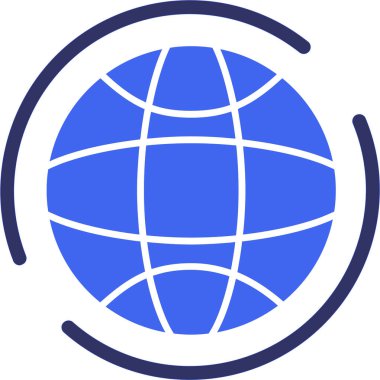 Dünya ikonu. Basit resimleme