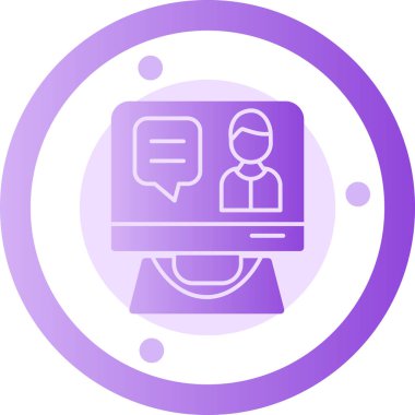 Konuş. Web simgesi basit illüstrasyon