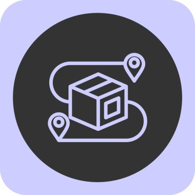 Bir harita simgesinin vektör illüstrasyonu