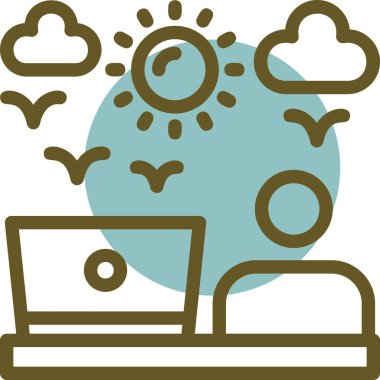 Bulut simgesi vektör illüstrasyonu