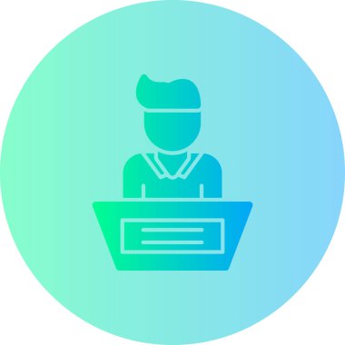 güzel kadın vektör çizgisi simgesi