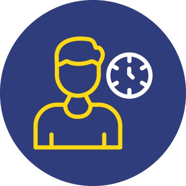 Adamım. Web simgesi basit illüstrasyon