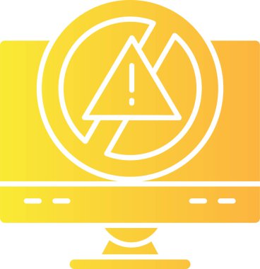 Uyarı web simgesi basit illüstrasyon