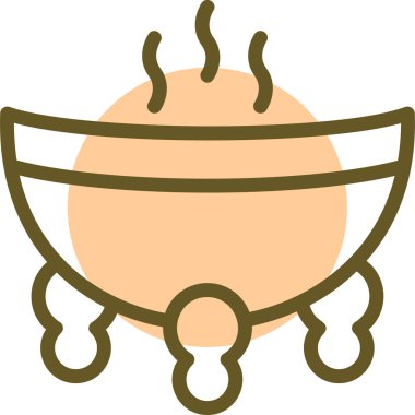 Dolu kahve fincanı simgesi - taslak biçimi