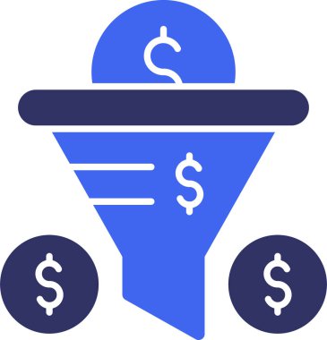 Dolar simgesi, vektör illüstrasyonu beyaz arkaplanda izole edildi