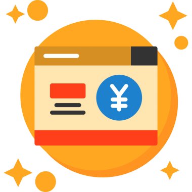 Para için. Web simgesi basit illüstrasyon