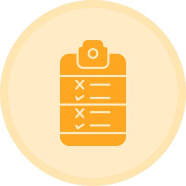 Bir kontrol listesi simgesinin vektör illüstrasyonu