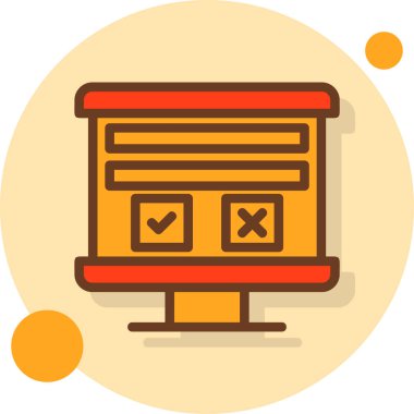 Simge, vektör illüstrasyonunu kontrol et