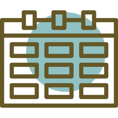 Takvim. Web simgesi basit illüstrasyon